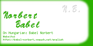 norbert babel business card